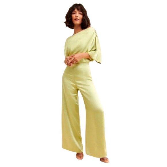 Elliat Avocado Matria Jumpsuit S Wide-Leg 100% Polyester Elegant Spring NWT - Picture 1 of 11